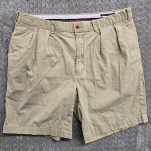 Polo Ralph Lauren Golf Shorts Mens Size 36 Khaki Tan Pleated Crest Logo Twill